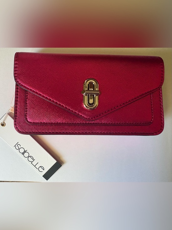 Isabelle Handbags - Isabelle Hot Pink Saffiano Crossbody Bag NWT | Envelope Clutch | Turn-Lock